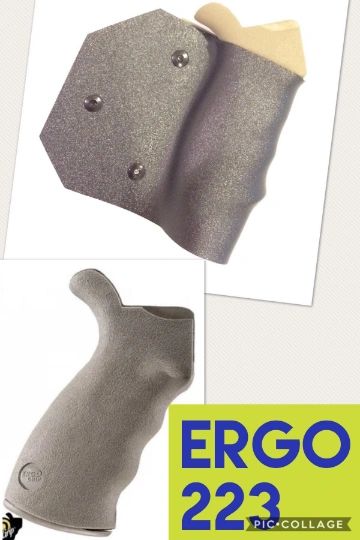 Fin grip featureless grip Ergo 223 AR 15 California grip wrap kydex